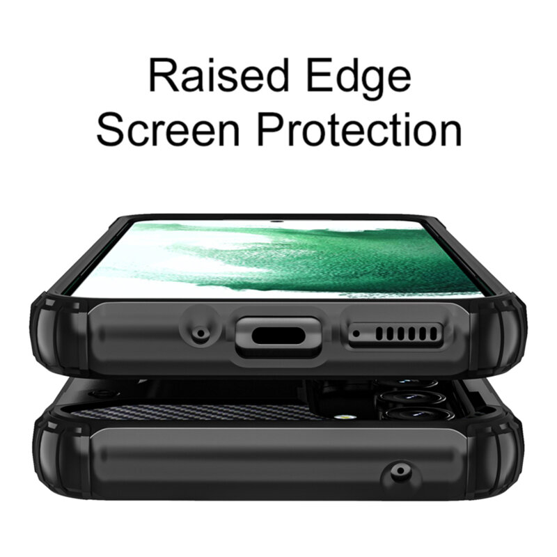 Husa Samsung Galaxy S24 FE Techsuit Hybrid Armor, negru