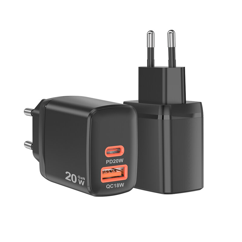Incarcator priza Type-C, USB  20W Techsuit CH2, negru