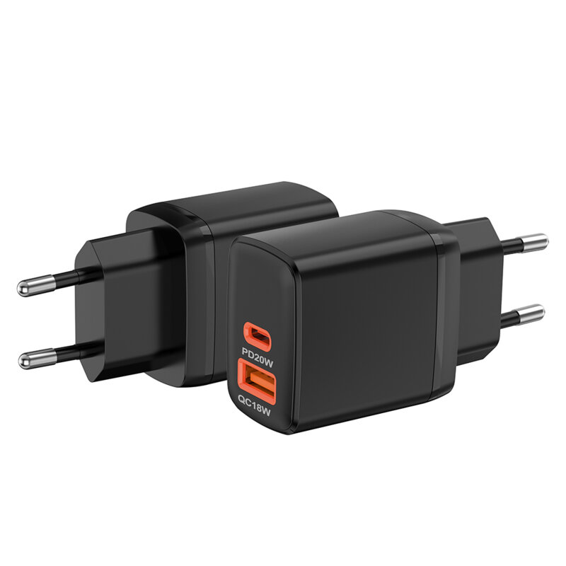 Incarcator priza Type-C, USB  20W Techsuit CH2, negru