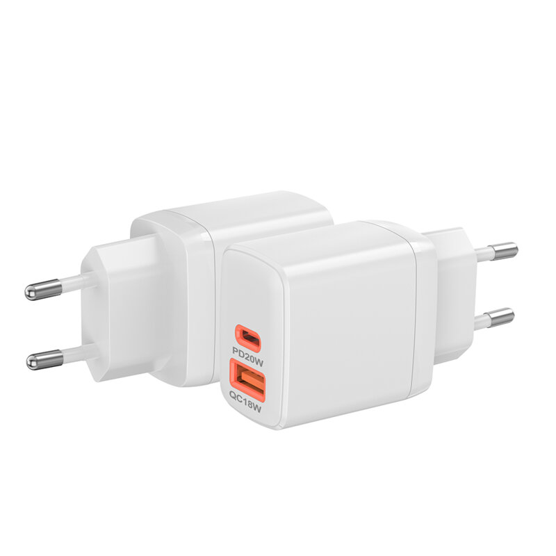 Incarcator priza Type-C, USB  20W Techsuit CH2, alb