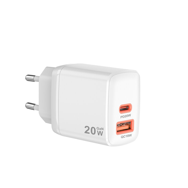 Incarcator priza Type-C, USB  20W Techsuit CH2, alb