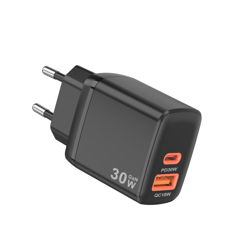 Incarcator priza Type-C, USB, 30W Techsuit CH1, negru