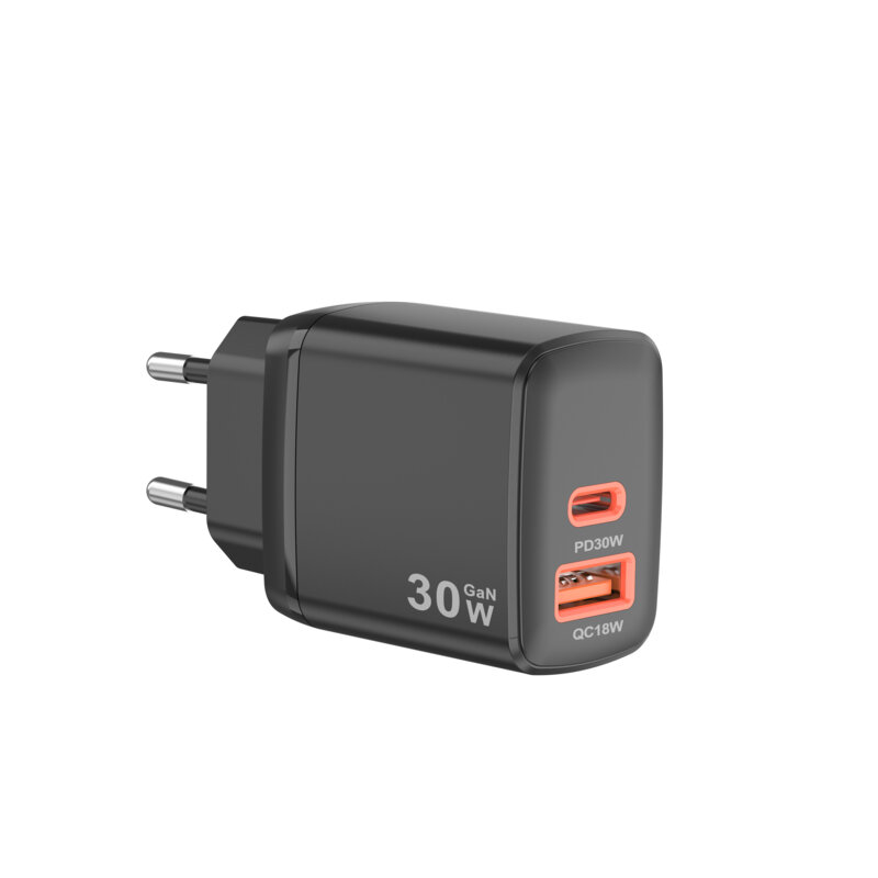 Incarcator priza Type-C, USB, 30W Techsuit CH1, negru