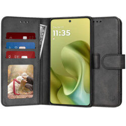 Husa 360 Motorola Moto G86 Techsuit Diary Book, negru