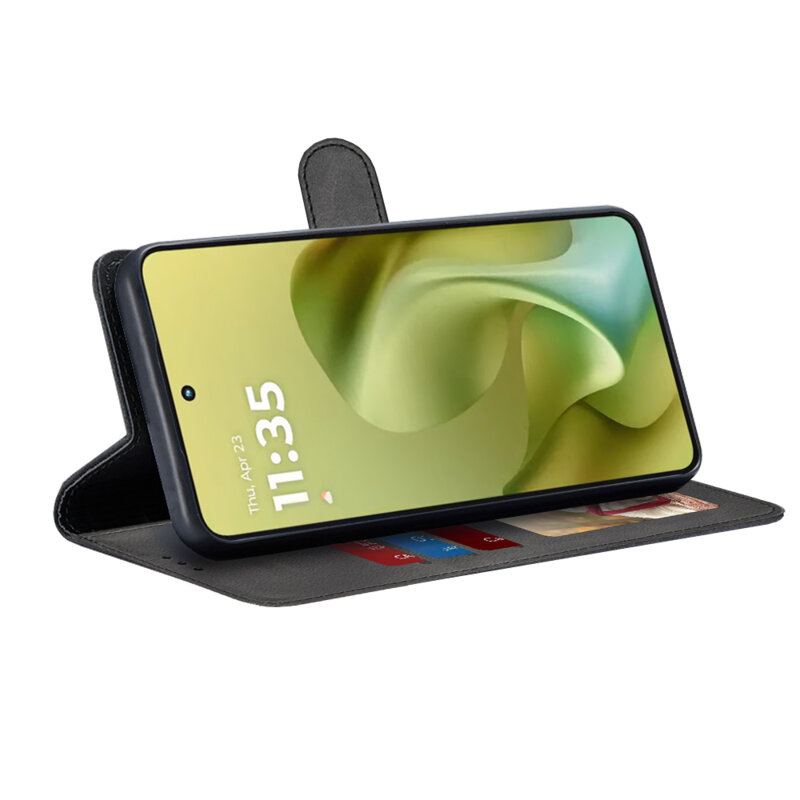 Husa 360 Motorola Moto G86 Techsuit Diary Book, negru