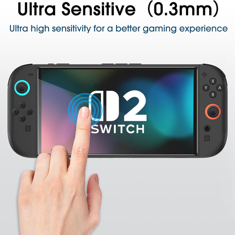 [Pachet 2x] Folie 9H Nintendo Switch 2 cu aplicator Techsuit SwitchAura NS1, transparenta