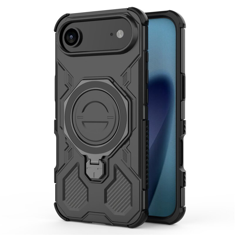 Husa iPhone 17 Air Techsuit Carbon Shield PRO, negru