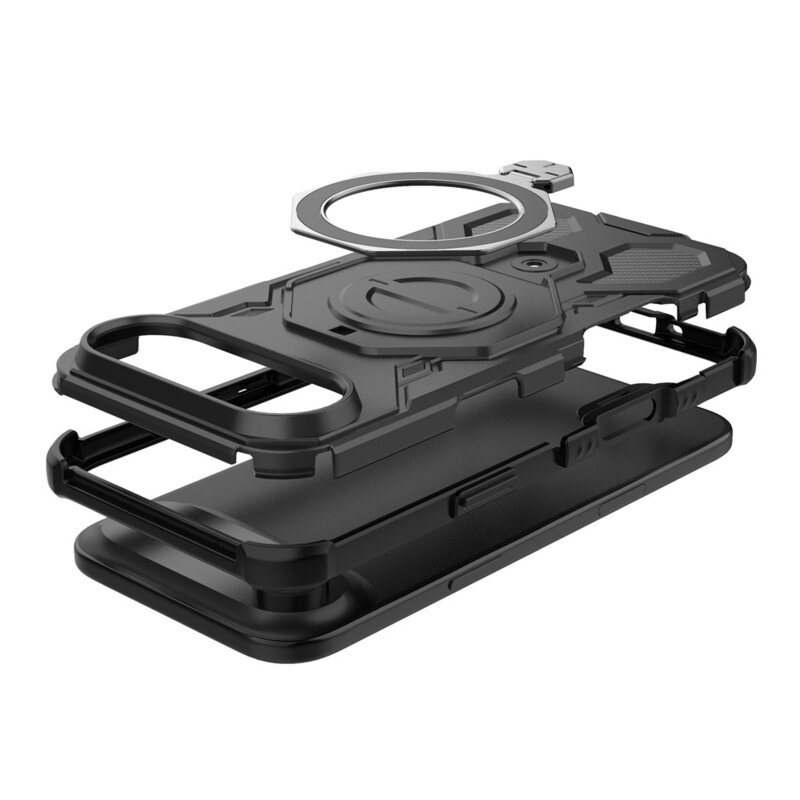 Husa iPhone 17 Air Techsuit Carbon Shield PRO, negru