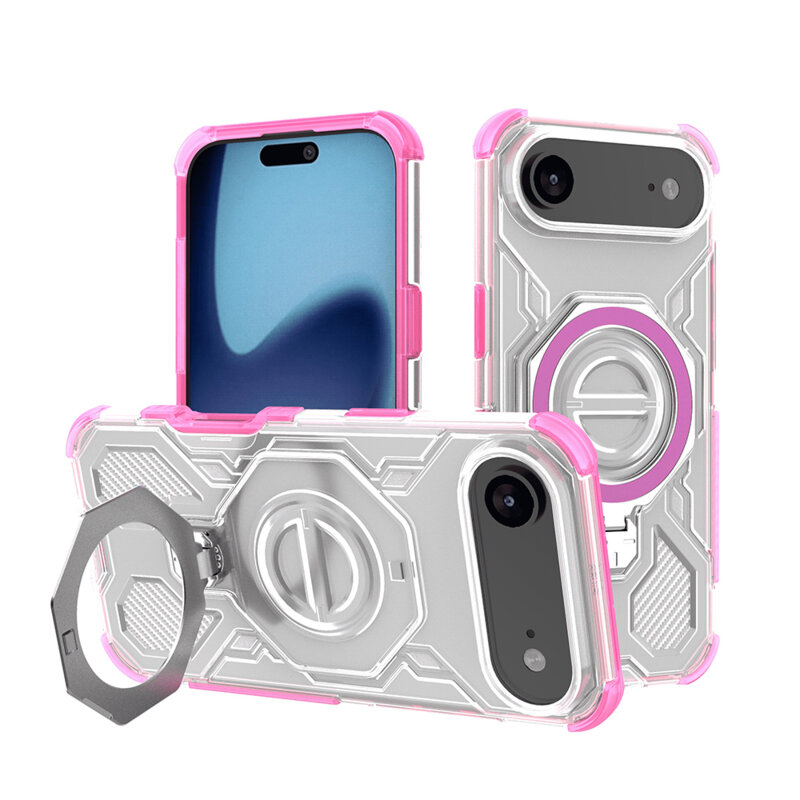 Husa iPhone 17 Air Techsuit Carbon Shield PRO, roz