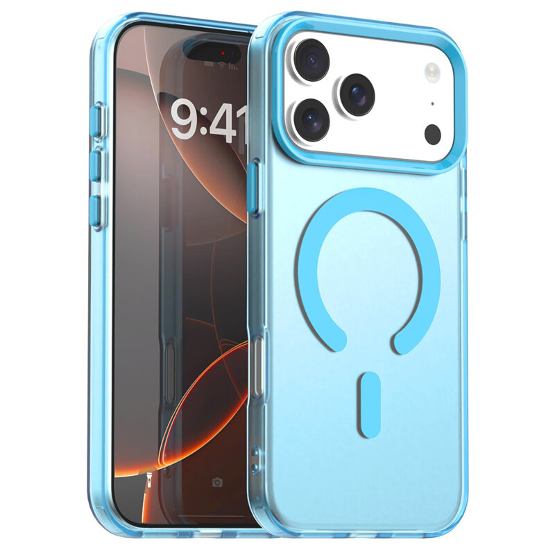 Husa iPhone 17 Pro Max Techsuit CandyCase MagSafe, albastru