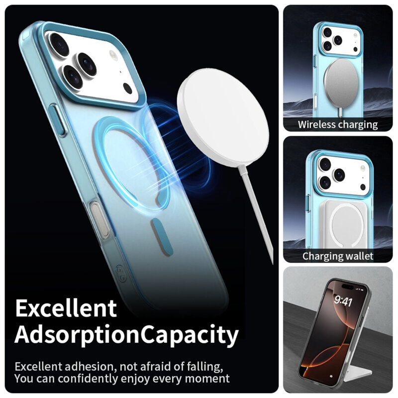 Husa iPhone 17 Pro Max Techsuit CandyCase MagSafe, albastru