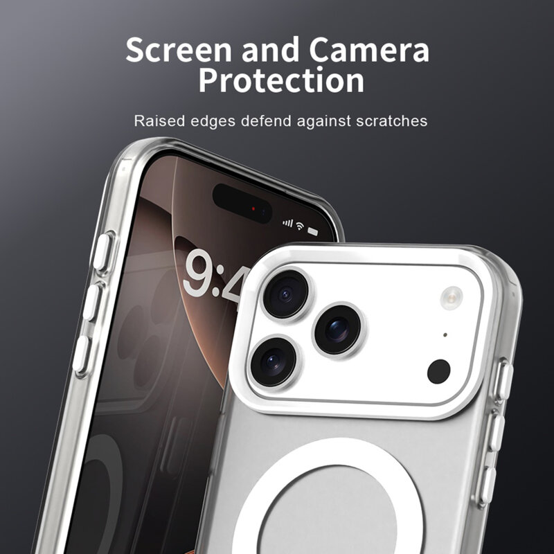 Husa iPhone 17 Pro Max Techsuit CandyCase MagSafe, alb