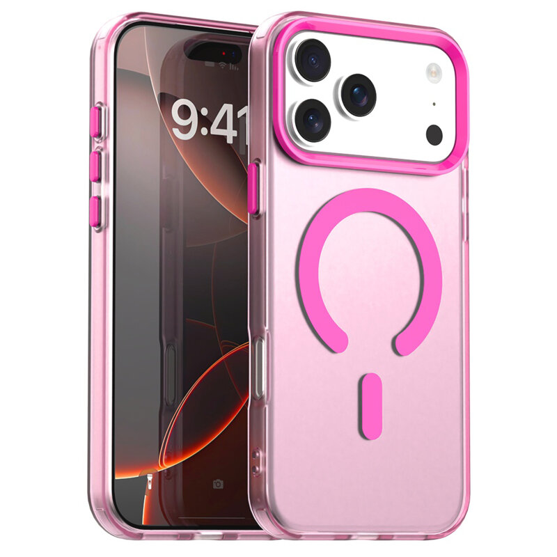 Husa iPhone 17 Pro Techsuit CandyCase MagSafe, roz