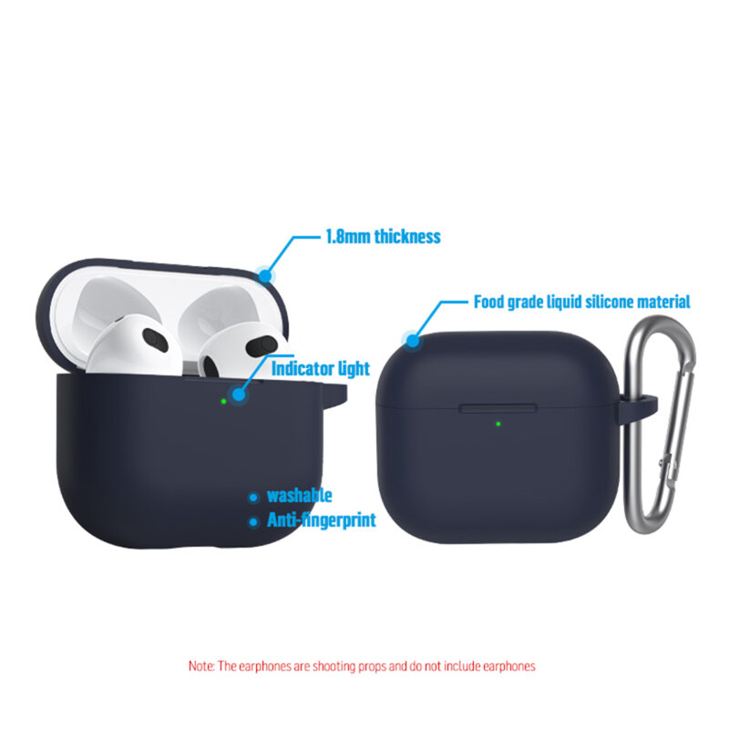Husa AirPods 3 Blueo Liquid Silicone, roz