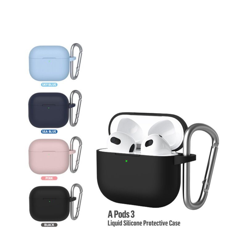 Husa AirPods 3 Blueo Liquid Silicone, roz
