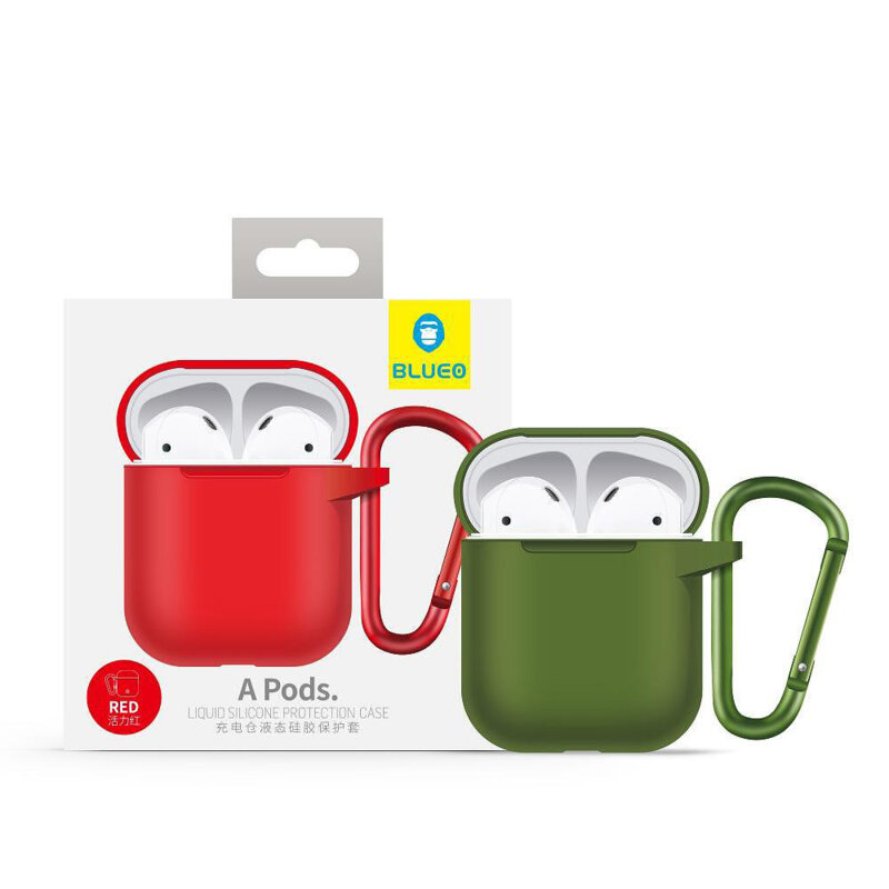 Husa AirPods 1 Blueo Liquid Silicone, verde