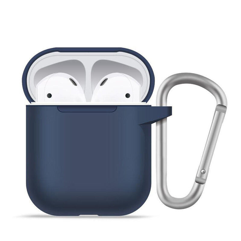 Husa AirPods 1 Blueo Liquid Silicone, albastru