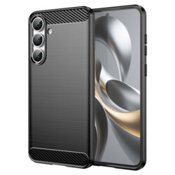 Husa Samsung Galaxy S25 FE Techsuit Carbon Silicone, negru