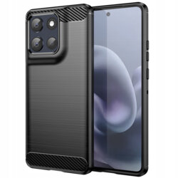 Husa Motorola Moto G86 Techsuit Carbon Silicone, negru