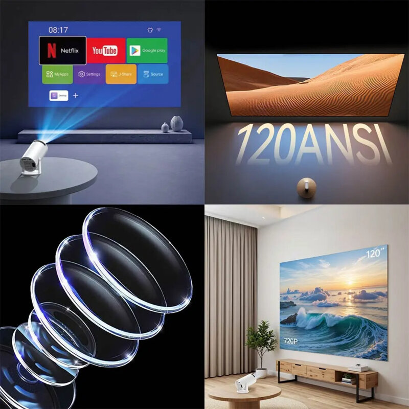 Mini videoproiector portabil HD Yesido TV14, alb