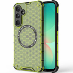 Husa transparenta Samsung Galaxy A26 5G Techsuit HoneyComb Shield MagSafe, verde