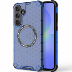 Husa transparenta Samsung Galaxy A36 5G Techsuit HoneyComb Shield MagSafe, albastru