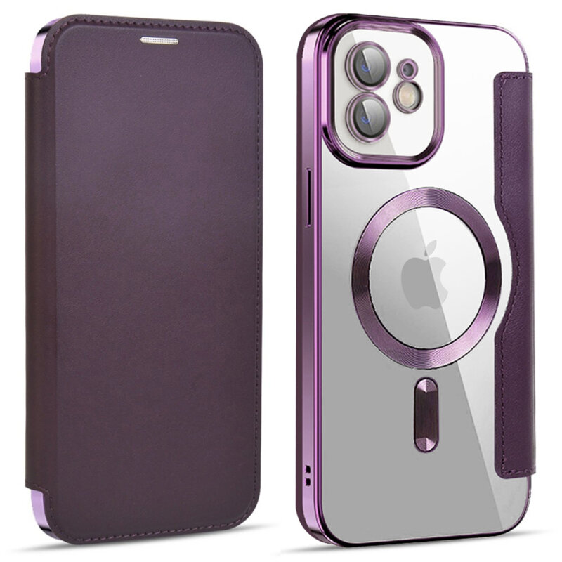 Husa iPhone 11 Techsuit SmartMag Book Case, mov