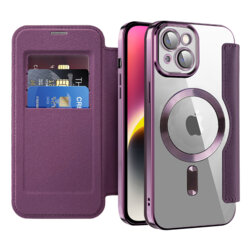 Husa iPhone 14 Techsuit SmartMag Book Case, mov