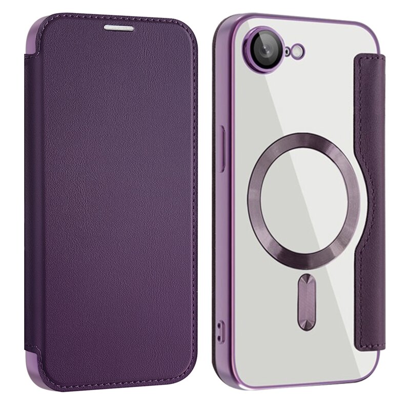 Husa iPhone 16e Techsuit SmartMag Book Case, mov