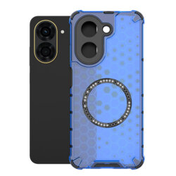 Husa transparenta Xiaomi Redmi A5 4G (Regional) Techsuit HoneyComb Shield MagSafe, albastru