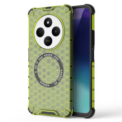 Husa transparenta Xiaomi Redmi 14C Techsuit HoneyComb Shield MagSafe, verde