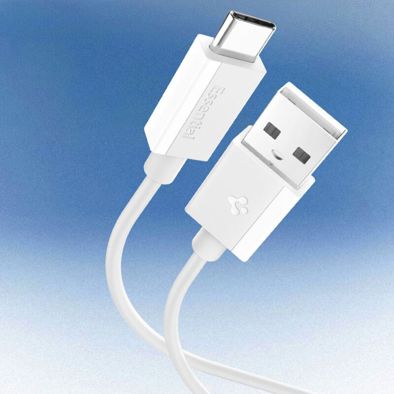 Cablu USB, Type-C Fast Charge Spigen, 60W, 2m, alb, EB6020AC