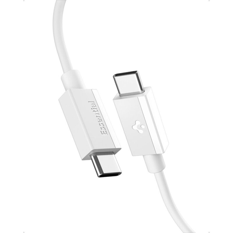 Cablu Type-C Fast Charge Spigen, 60W, 1m, alb, EB6010CC