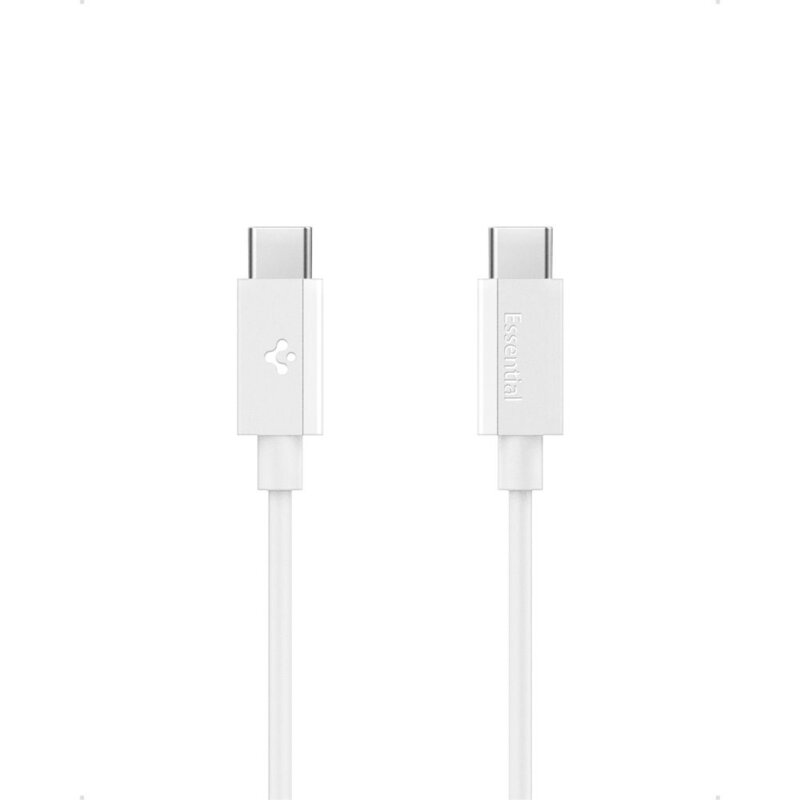 Cablu Type-C Fast Charge Spigen, 60W, 1m, alb, EB6010CC