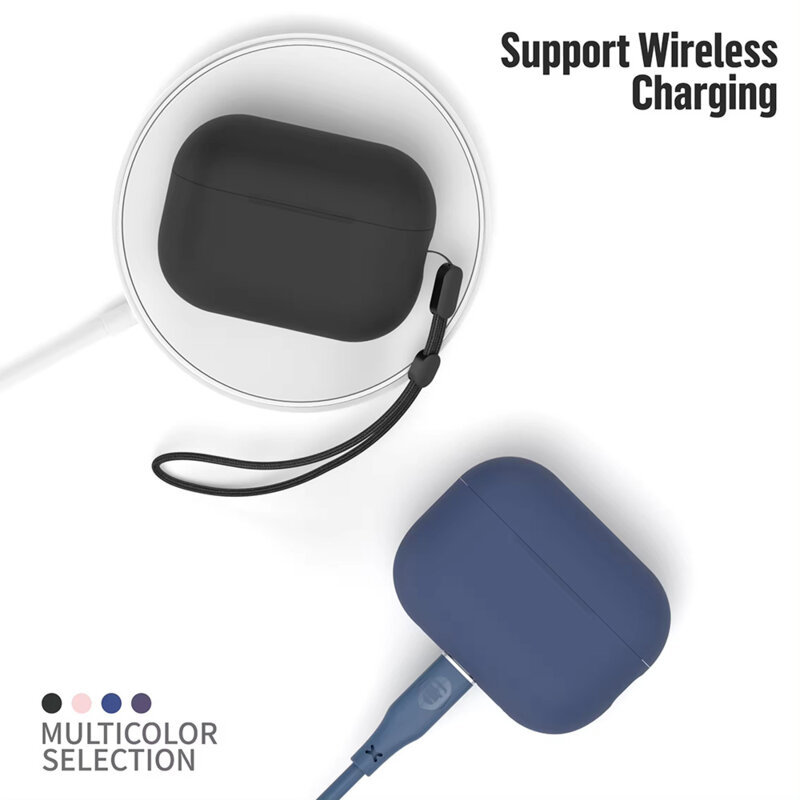Husa AirPods Pro 2 Blueo Liquid Silicone, albastru