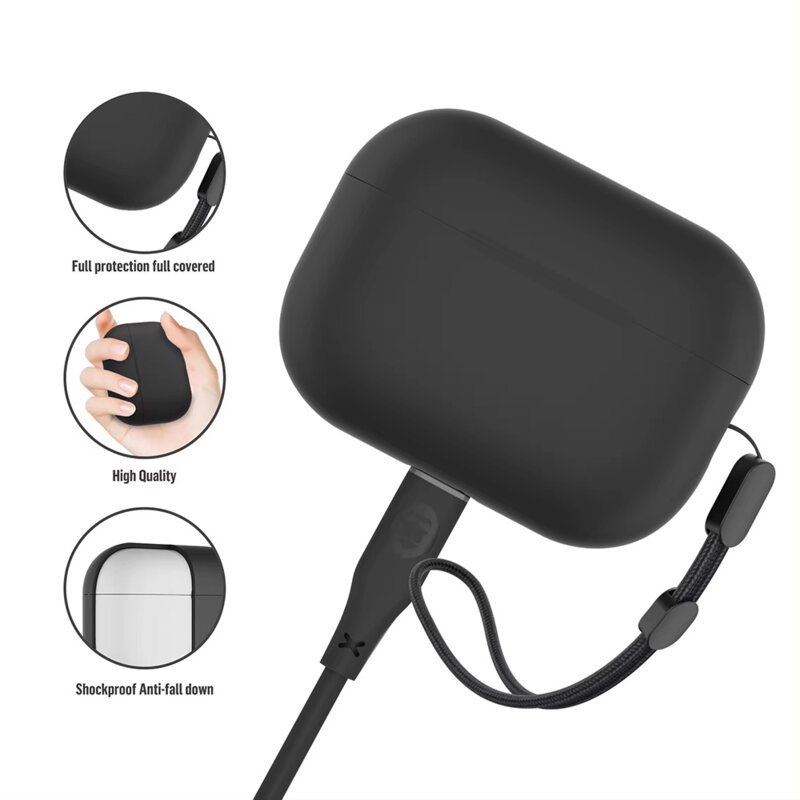 Husa AirPods Pro 2 Blueo Liquid Silicone, albastru