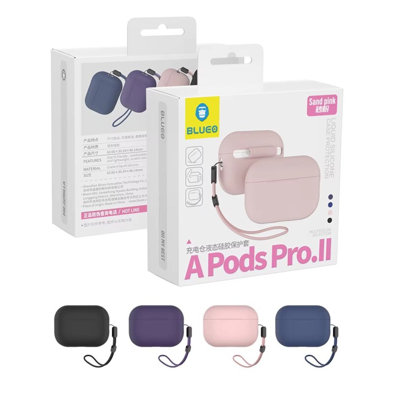 Husa AirPods Pro 2 Blueo Liquid Silicone, roz