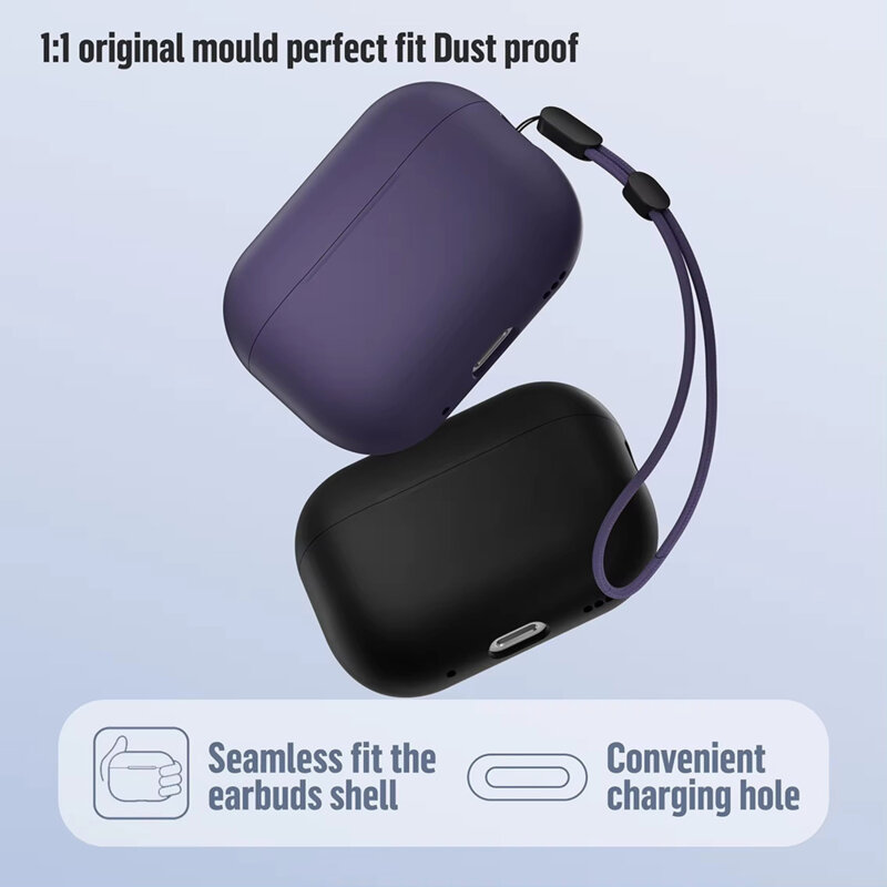 Husa AirPods Pro 2 Blueo Liquid Silicone, negru