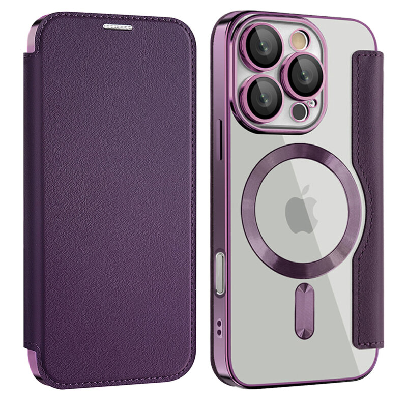 Husa iPhone 16 Pro Max Techsuit SmartMag Book Case, mov