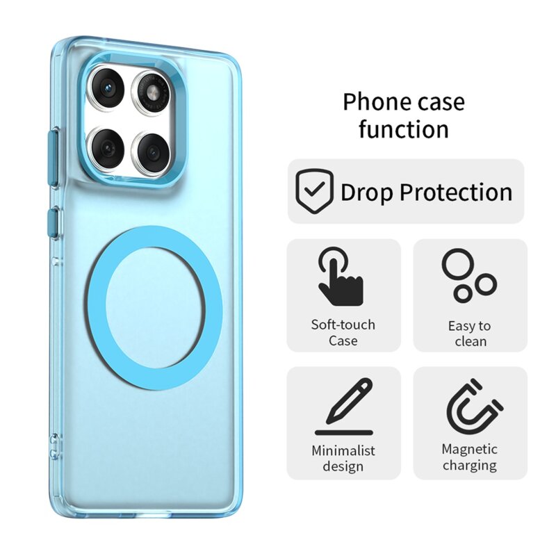 Husa Motorola Edge 60 Techsuit CandyCase MagSafe, albastru