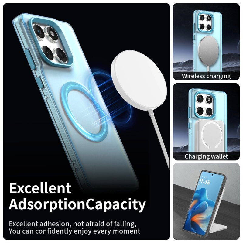 Husa Motorola Edge 60 Fusion Techsuit CandyCase MagSafe, albastru