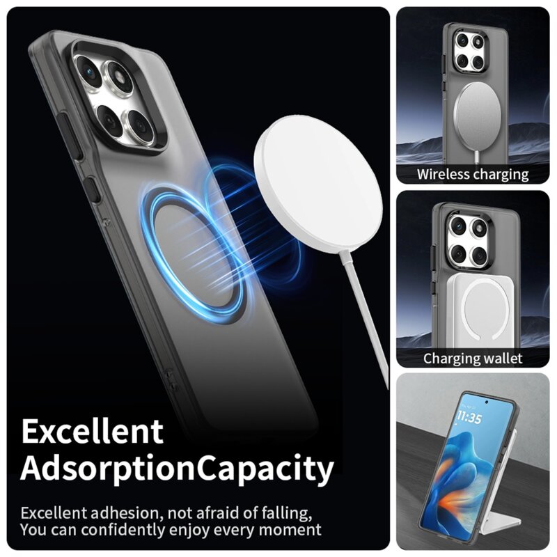 Husa Motorola Edge 60 Fusion Techsuit CandyCase MagSafe, negru