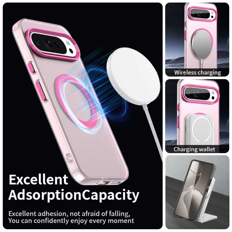 Husa Google Pixel 10 Pro XL Techsuit CandyCase MagSafe, roz