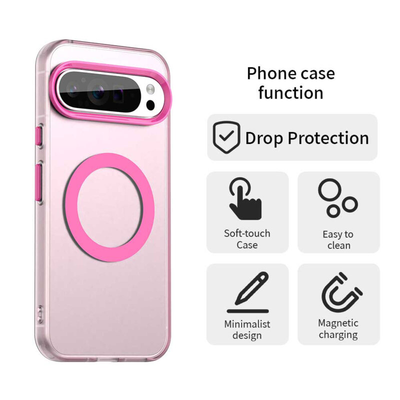 Husa Google Pixel 10 Pro XL Techsuit CandyCase MagSafe, roz