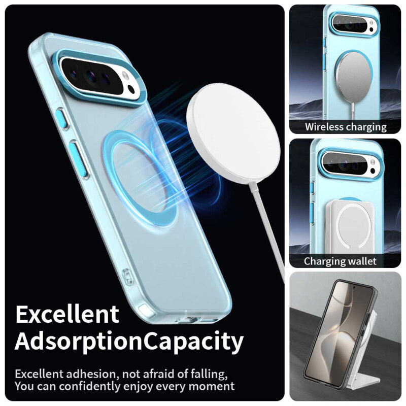 Husa Google Pixel 10 Techsuit CandyCase MagSafe, albastru
