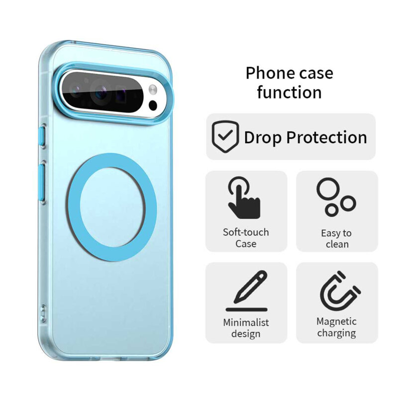 Husa Google Pixel 10 Pro Techsuit CandyCase MagSafe, albastru