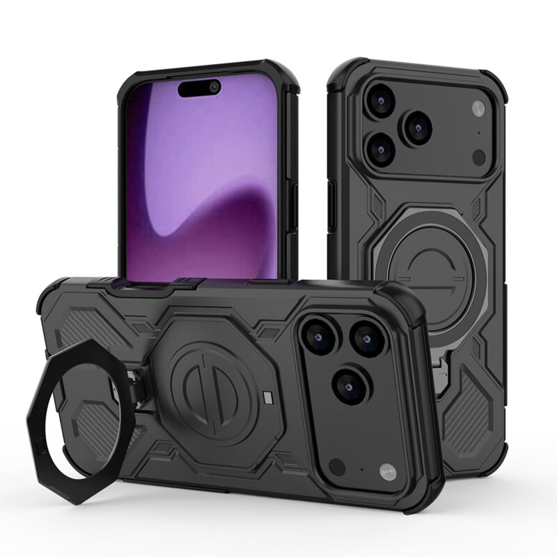 Husa iPhone 17 Pro Techsuit Carbon Shield PRO, negru