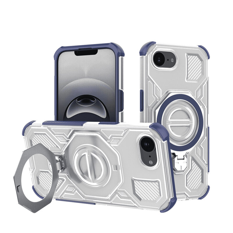 Husa iPhone 16e Techsuit Carbon Shield PRO, albastru