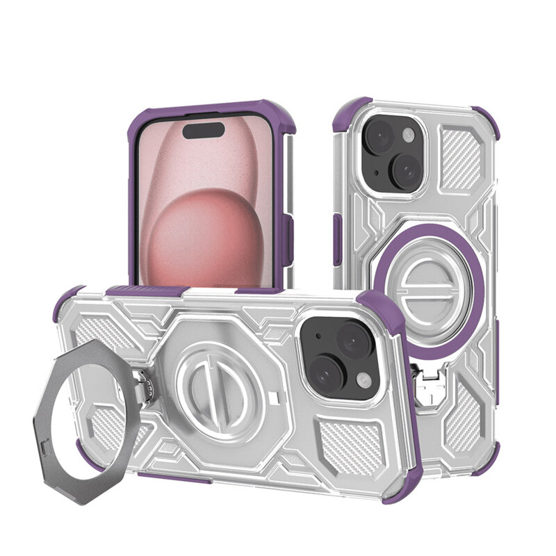 Husa iPhone 15 Techsuit Carbon Shield PRO, mov