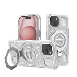 Husa iPhone 15 Techsuit Carbon Shield PRO, alb